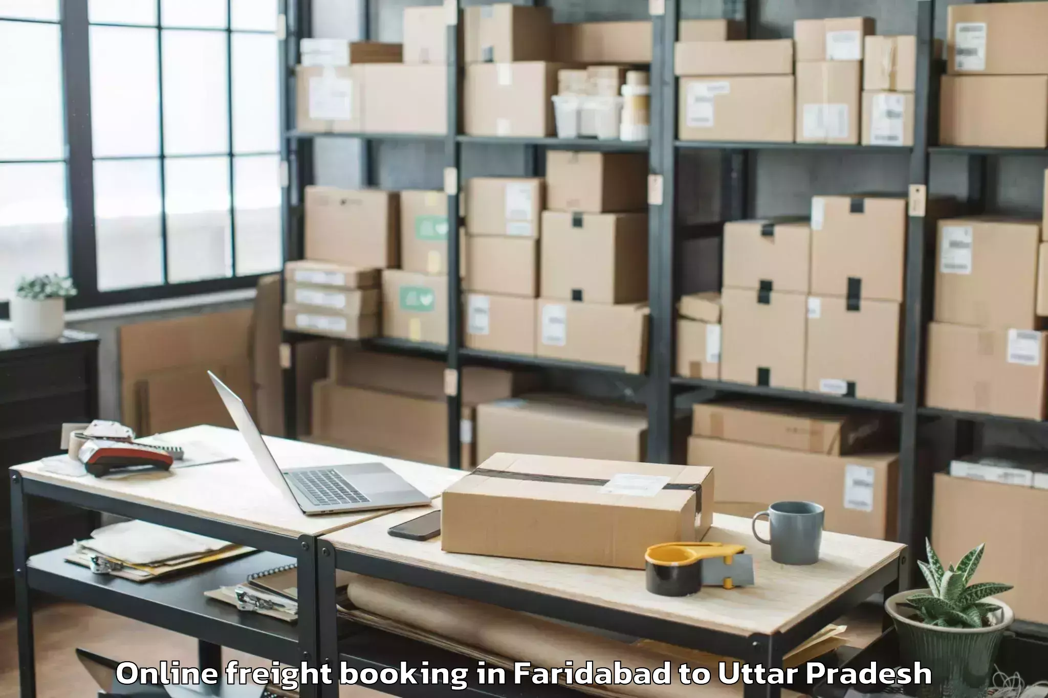 Faridabad to Muhammadabad Gohna Online Freight Booking